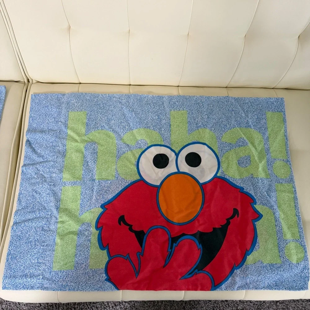 90s Vintage Elmo Standard Pillowcases Ha Ha Laughing Sesame Street Set‎ of 2